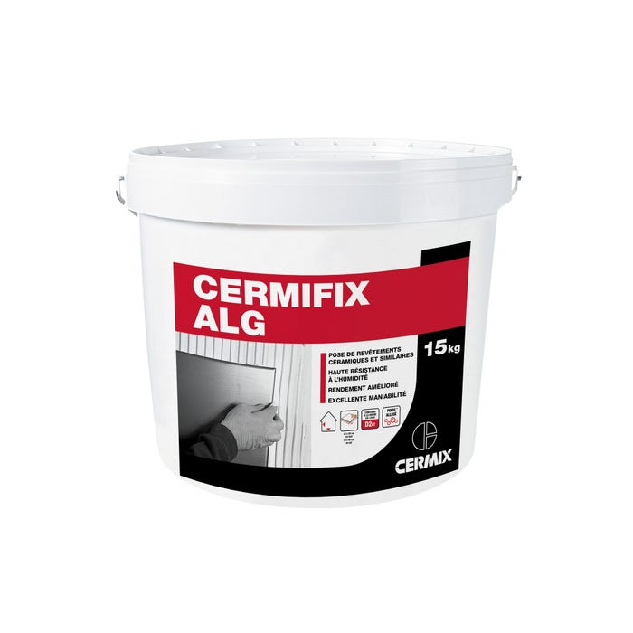 Mortier colle carrelage blanc 15 kg Cermifix Alg - CERMIX 0