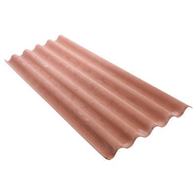 Plaque Ondulee Fibrociment Rouge L 250 X L 92 Cm Bricoman