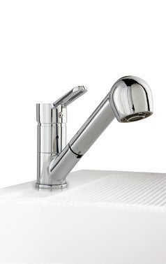 mitigeur evier douchette chrome haora bricoman