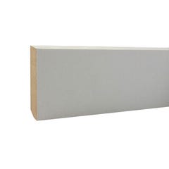 Plinthe angles vifs en MDF revêtu papier blanc l.244 x H.10 x Ep.1 cm