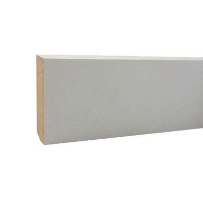 Plinthe angles vifs en MDF revêtu papier blanc l.244 x H.10 x Ep.1 cm 0