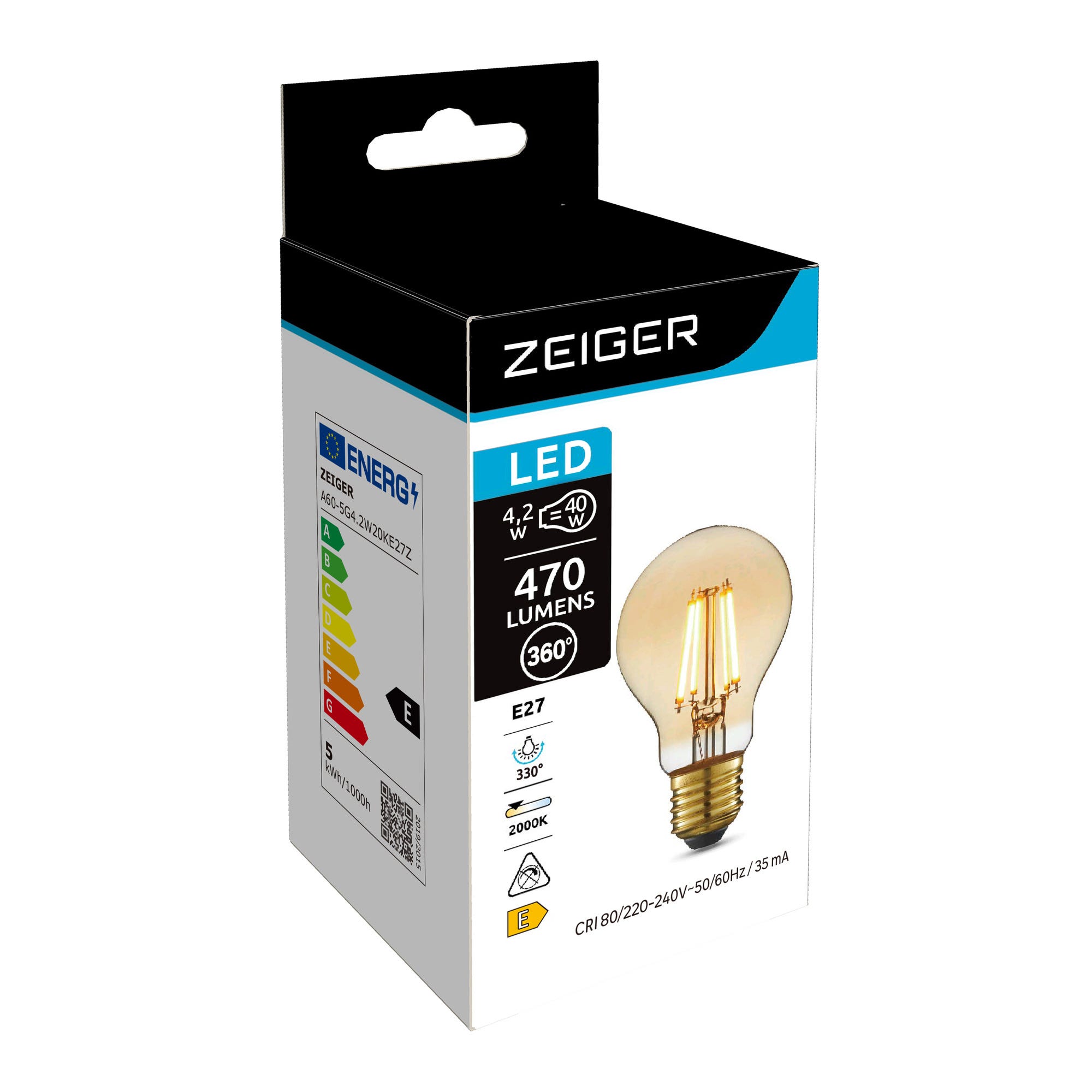 Ampoule LED E27 2000K - ZEIGER 2