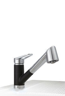 Mitigeur Evier Douchette Embla 2 Noir Et Chrome Bricoman