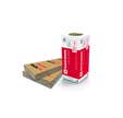 3 Panneaux laine de roche Rockplus Premium Kraft - ép. 101 mm - 1,35x06 m - R = 3,15 m².K/W - paquet de 2,43 m²