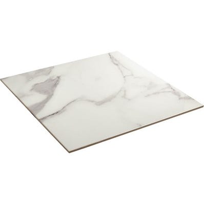 Carrelage intérieur blanc effet marbre l.60,8 x L.60,8 cm Casablanca 2