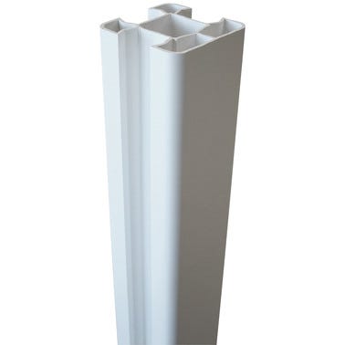 Poteau PVC blanc L.2400 x 80 x 80 mm 6