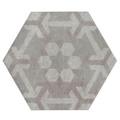 Parement hexagonal gris effet pierre l.15 x L.17,3 cm Cementi 2
