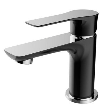 Mitigeur lavabo noir et chrome -Achat mitigeur noir pour vasque ou