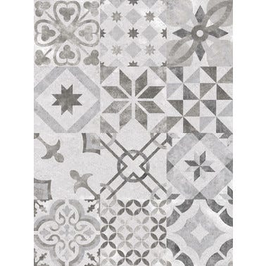 Carrelage intérieur sol et mur gris motif l.20 x L.20 cm New Wald