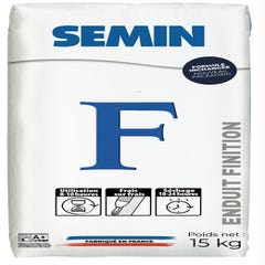 Enduit de lissage en poudre intérieur 15 kg - F SEMIN 0