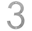 Numéro 3 en acier à peindre L.6 cm - CHAPUIS