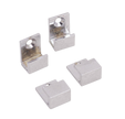 Lot de 4 fixations miroirs U chromées diamètre 20 mm
