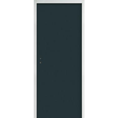 Bloc-porte palière EI30 stratifié gris ardoise serrure 3 points Huiss.72/54 mm poussant gauche H.204 x l.73 cm - JELD WEN 1