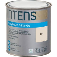 Peinture intérieure multi-supports acrylique monocouche satin lin 0,5 L - INTENS 0