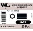 MANCHONS HEXAGONAL ZG M8X25 X20