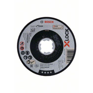 Disque à tronçonner X-Lock moyeu plat EXPERT inox Diam.115 x 1,6 mm - BOSCH  0
