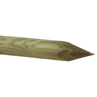 poteau rond pin a pointe classe 3 h 200 x diam 7 cm bricoman