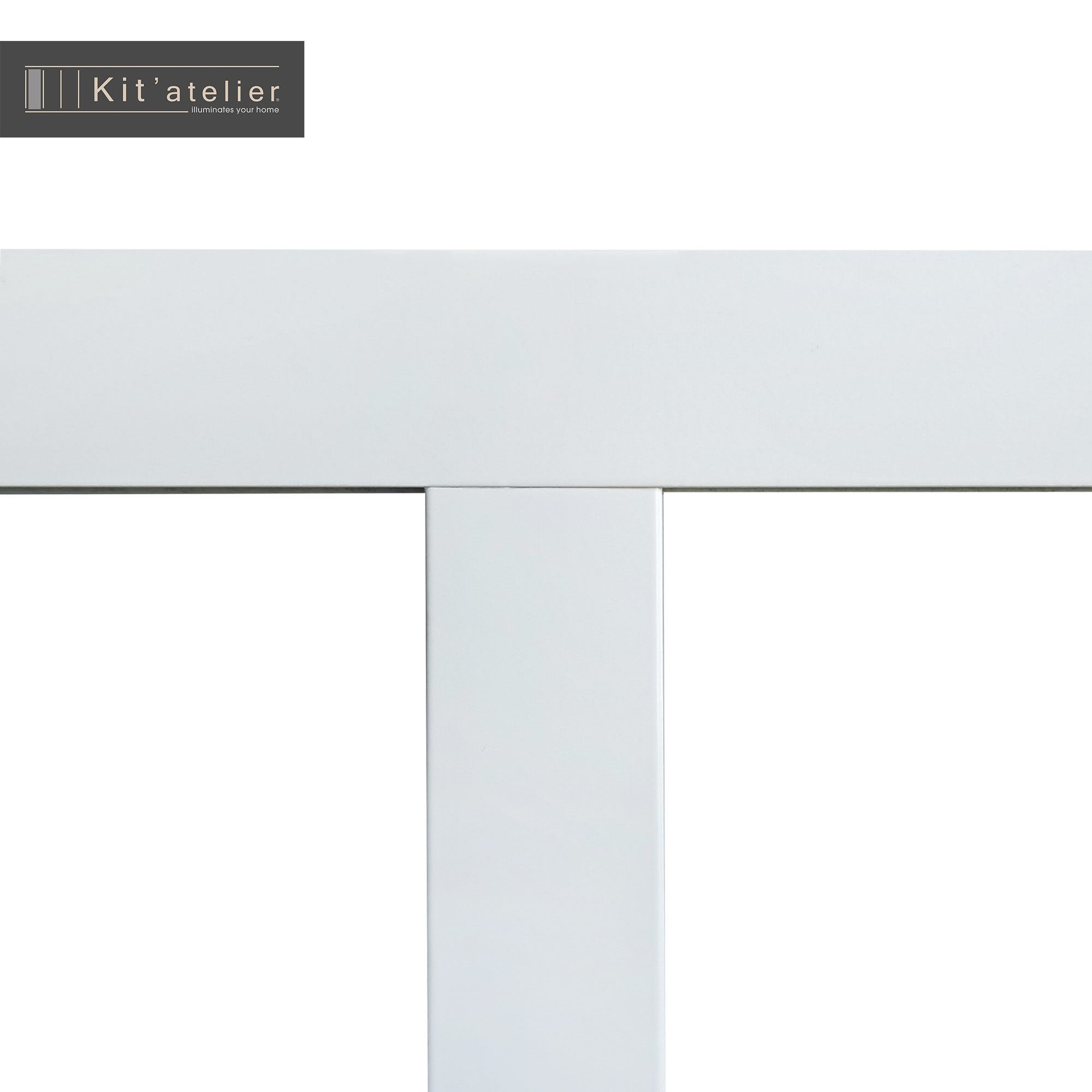 Kit verrière aluminium 4 vitrages clairs inclus hauteur 1080 mm blanc sablé 1