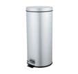 Poubelle metal gris argente 30 L