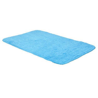 Tapis de bain coton super soft bleu l.45 x L.75 cm  0