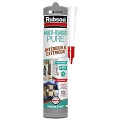 Mastic silicone neutre multi-usage blanc 280 ml Pure - RUBSON