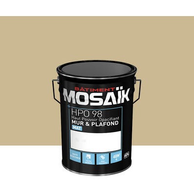 Peinture intérieure mat beige topaze teintée en machine 4L HPO - MOSAIK 1