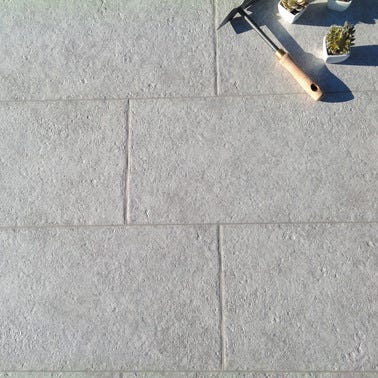 Carrelage sol extérieur effet pierre l.30 x L.60 cm - Amboise Gris 3