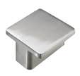 Bouton aspect inox 38x38mm