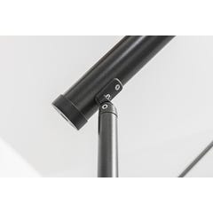 Escalier double quart tournant gris/wengé noir MAS 1.4 050 inox Larg.75 cm 8