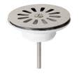 Bonde à grille pour tout type d'évier percé en Ø 60 mm