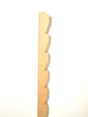 Crémaillère pour étagère L. 200 cm x l. 2,5 cm, bois hêtre