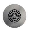 Bonde de douche TOURBILLON Ø 90 mm sortie verticale grille inox Ø 115 mm Wirquin Pro