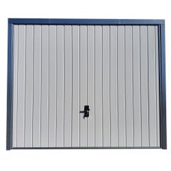 Porte de garage basculante blanche l.240 x H.200 cm x Ep.20 mm