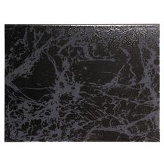 Faïence noir effet marbre l.25 x L.40 cm Ubeda
