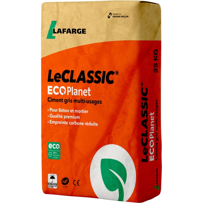 Ciment gris LE CLASSIC NF 35 kg LAFARGE Bricoman