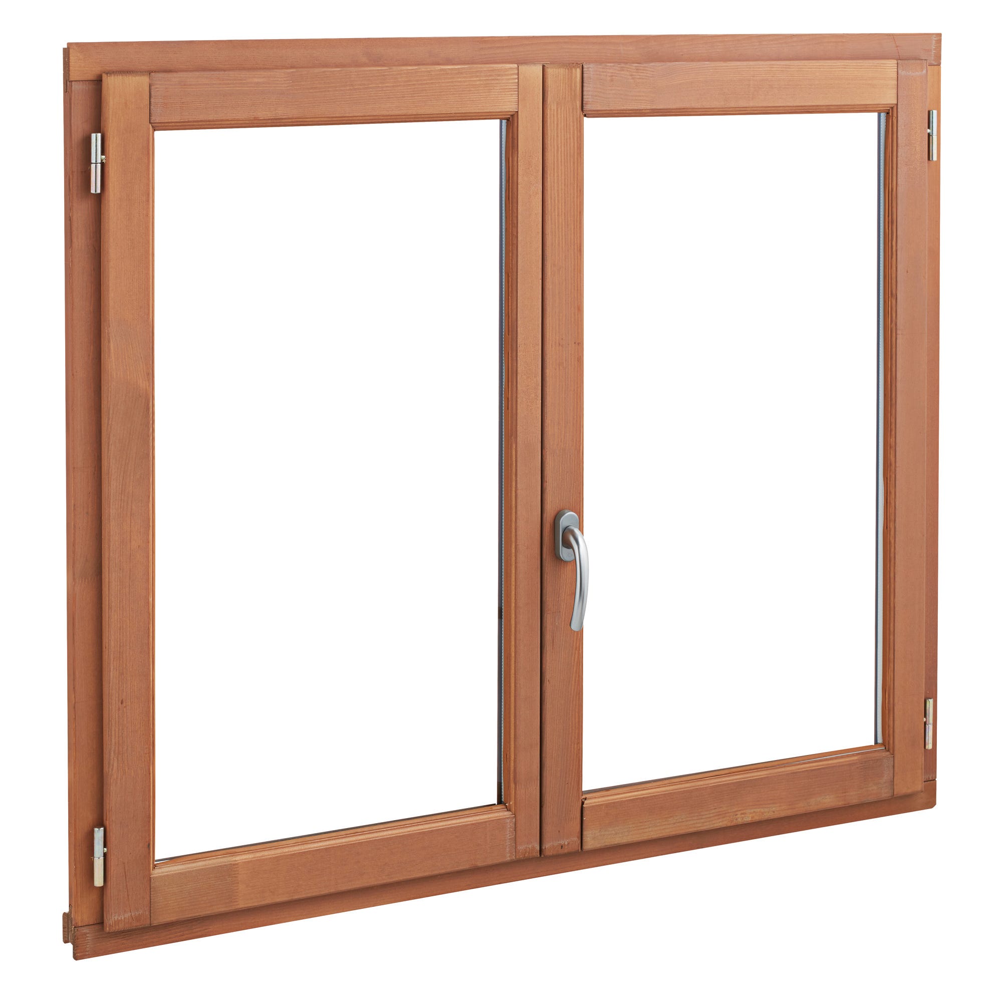 Fenêtre bois H.105 x l.120 cm ouvrant à la française 2 vantaux Pin 0