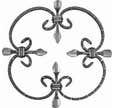 Rosace avec bague en p10x5mm-d250mm