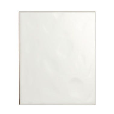 Faïence 15 x 15 cm blanc lisse brillant