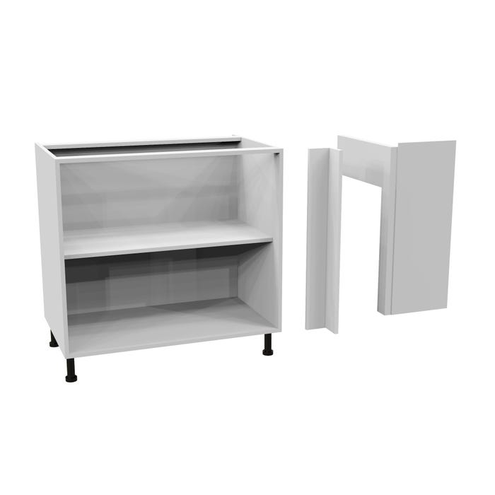 Kit d'angle gris/blanc pour meuble bas de largeur 90 cm 0