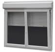 Fenêtre PVC volet roulant intégré 2 vantauxl H135xL140cm avec Oscillo-battant