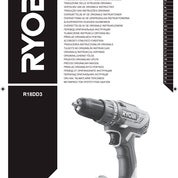 Kit 2 outils sans fil RYOBI Perceuse + meuleuse 2AH + 5AH R18DDAG-252S