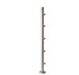 Poteau 5 lisses inox 304