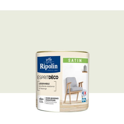Peinture intérieure multi-supports acrylique satin teintéé en machine blanc ordino CH2 0035 0,5 L Esprit déco - RIPOLIN 1