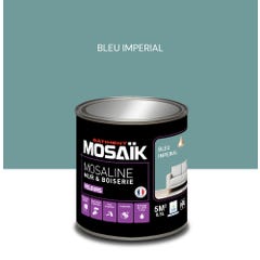 Peinture intérieure multi support acrylique velours bleu imperial 0,5 L Mosaline - MOSAIK 0