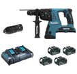 Perforateur sans fil 36V SDS+ + 4 Batteries 4Ah + MAKPAC (2 x 18V) - DHR264PM4J MAKITA