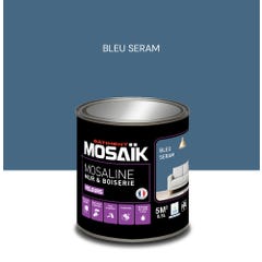 Peinture intérieure multi support acrylique velours bleu seram 0,5 L Mosaline - MOSAIK 0