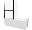 PARE-BAIGNOIRE "IBIZA" NOIR MAT