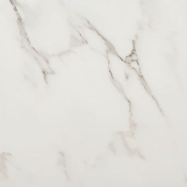 Carrelage intérieur blanc effet marbre l.60,8 x L.60,8 cm Casablanca 1