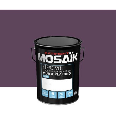 Peinture intérieure mat violet héliptérum teintée en machine 4L HPO - MOSAIK 1