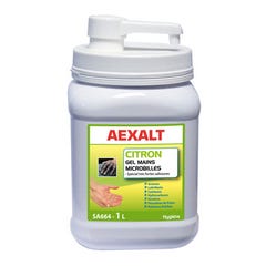 Pompe gel main microbilles citron 1 L - AEXALT 0